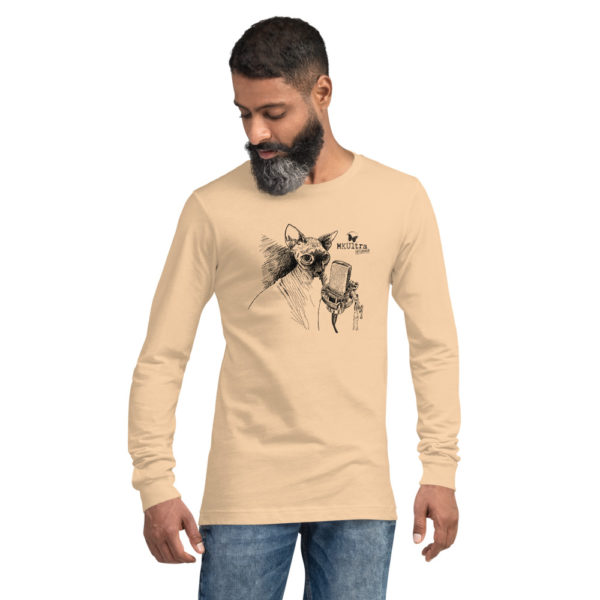 Cat Meow MKUltra Studios Unisex Long Sleeve Tee - Dark on Light