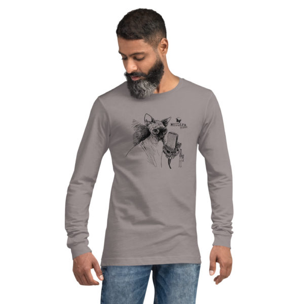 Cat Meow MKUltra Studios Unisex Long Sleeve Tee - Dark on Light - Image 2