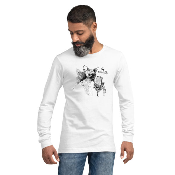 Cat Meow MKUltra Studios Unisex Long Sleeve Tee - Dark on Light - Image 5