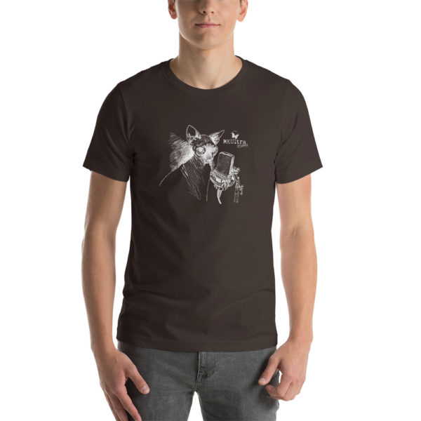 Cat Meow MKUltra Studios Unisex T-Shirt - Light on Dark - Image 4
