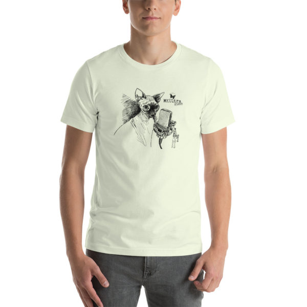 Cat Meow MKUltra Studios Unisex T-Shirt - Dark on Light - Image 8