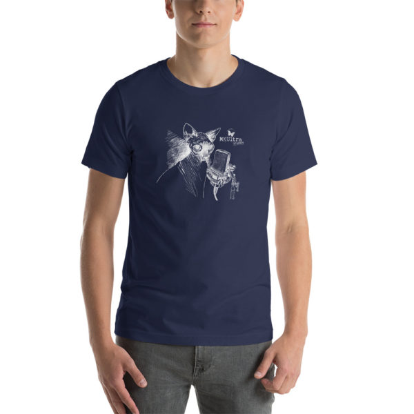 Cat Meow MKUltra Studios Unisex T-Shirt - Light on Dark - Image 3