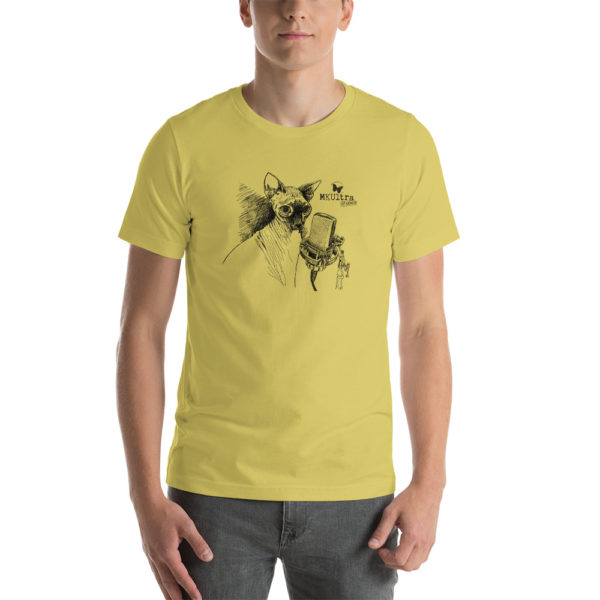 Cat Meow MKUltra Studios Unisex T-Shirt - Dark on Light - Image 3