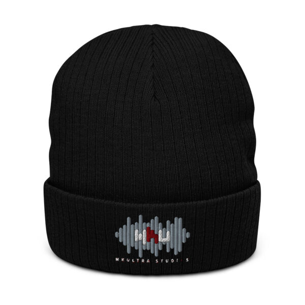 MKUltra Studios Ribbed knit beanie, black
