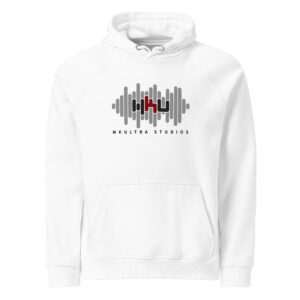 MKUltra Studios Unisex eco raglan hoodie - White