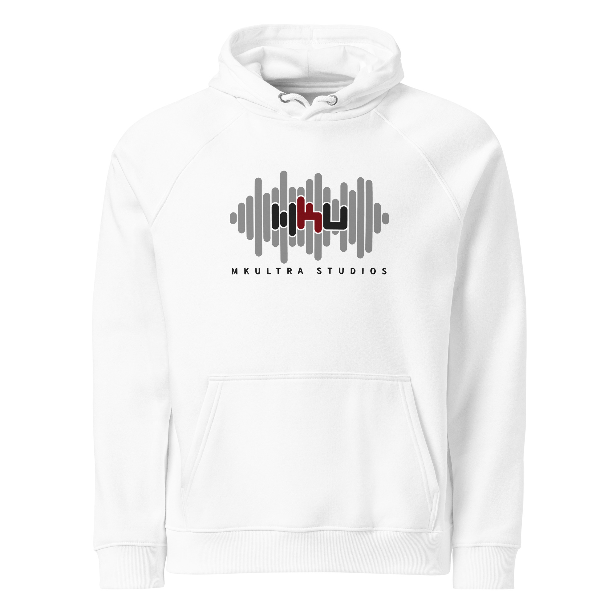 MKUltra Studios Unisex eco raglan hoodie - White